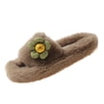 thumbnail image 2 of Women's Plush Slippers Slip on Slippers Winter Slippers Cartoon Cute Home Slippers Warm House Slippers Furry Home Shoes for Indoor Outdoor Khaki 40, 2 of 8