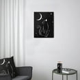 thumbnail image 3 of Cat Pictures Wall Decor-Black and White Canvas Wall Art-for Bedroom Wall art Office Posters Black Cat Pictures Canvas Print Poster Artwork Home Decor for Living Room Cat Pictures on Canvas 12x16 inch, 3 of 6