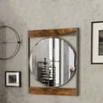 thumbnail image 5 of LUVODI Wood Wall Mirror Retro Decorative Mirror for Bathroom Home Living Room 30x25in Square, 5 of 11