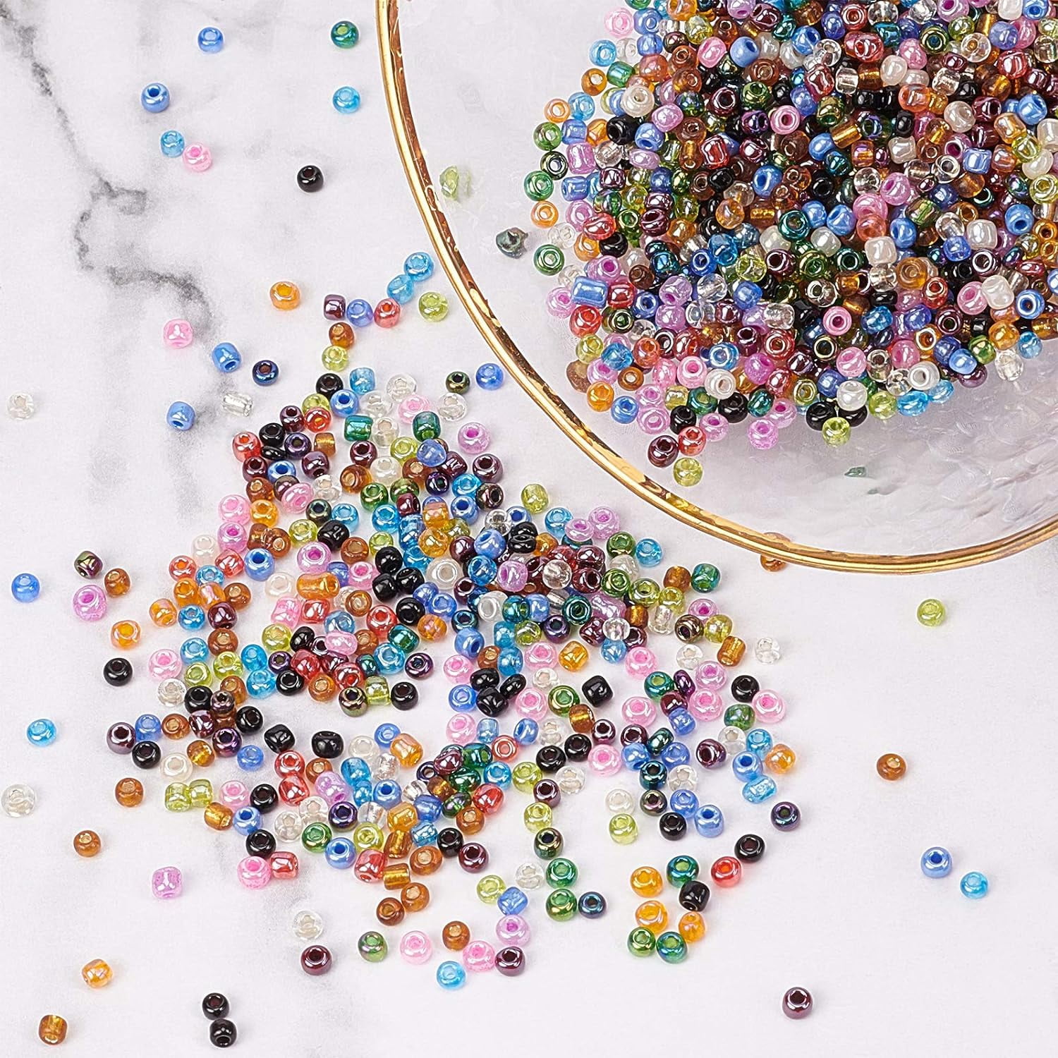 9000pcs Glass Seed Beads for Jewelry Making 15 Colors 8/0 Seed Beads Craft Glass Beads Craft Pony Waist Beads for Friendship Bracelets Earrings Necklaces Jewelry Making Supplies Glass
