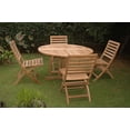 thumbnail image 2 of Anderson Teak Andrew Butterfly Folding 5-Pieces Dining Set, 2 of 3