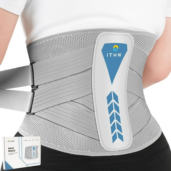 Faja lumbar ITHW para dolor lumbar, soporte lumbar para mujeres y hombres con correa ajustable, faja lumbar para ciática, hernia discal y escoliosis (talla pequeña)