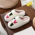 thumbnail image 2 of YLYL Christmas House Slippers for Women Men Fuzzy Fluffy Memory Foam Winter Indoor Outdoor Bedroom Shoes, 2 of 7