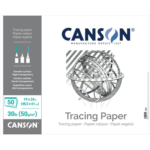 Canson Artist Series Tracing Paper Pad 19"X24"-50 Sheets