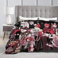 thumbnail image 4 of Hazbin Song Dance Hotel Throw Blanket Fleece Blanket Warm Sofa Blankets Twin Size Blankets for All Season Stylish Blankets for Car Breathable Outdoor Blankets for Camping 40x50", Black, 4 of 6