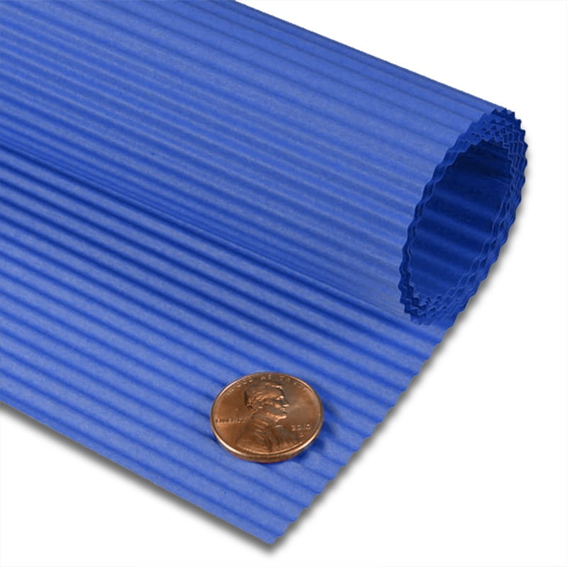 Royal Blue Corrugated Paper Sheet 19 5/8" X 27 1/2" Quantity 10 by