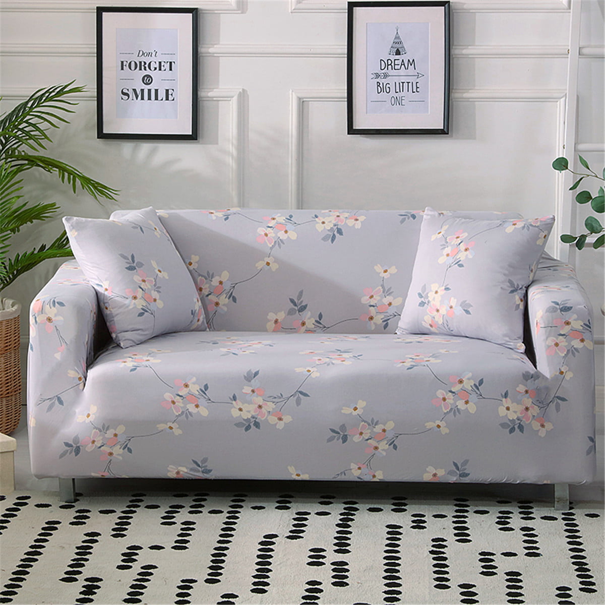 Details about   1/2/3/4 Seat Stretch Sofa Cover Big Elasticity Couch Covers Printed  Living Room 
