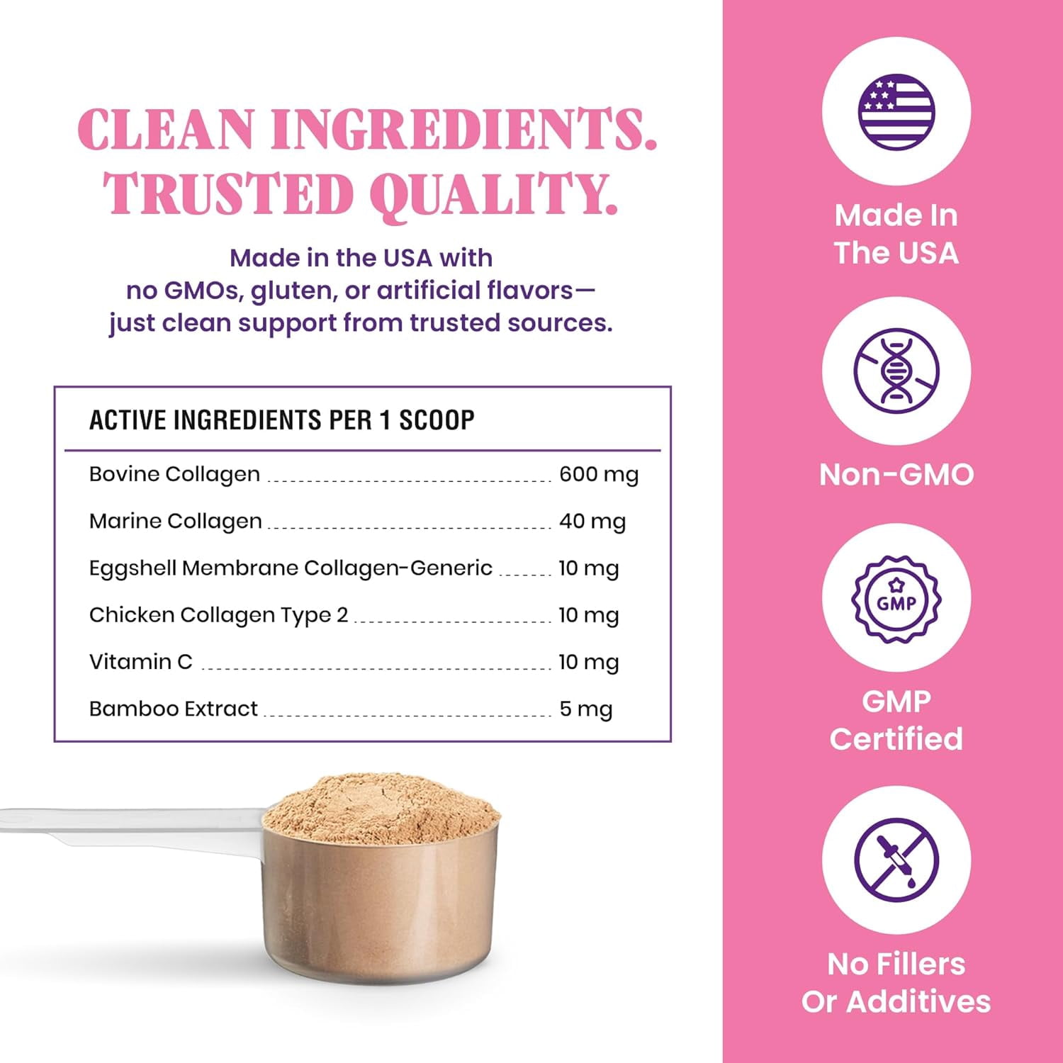 Premium 5X Collagen Powder for Dogs - Types I, II, III, V & X - Skin, Join, Gut & Coat Support - Collagen Powder with Bamboo & Vitamin C, 180 Scoops 4.28 oz