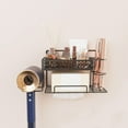 thumbnail image 2 of SSZMDLB under $5 Wall Mounted Organizer, Hair Dryer Storage Rack, Bathroom Paper Towel Holder, Multi Functional Shelf Stand, Space Saving Vanity Cabinet, 2 of 9