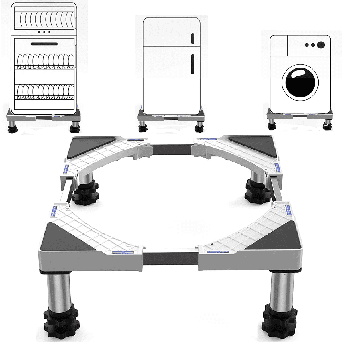 Washer and Dryer Stand, Refrigerator Washing Machine Laundry Pedestal, Upright Freezers Accessories