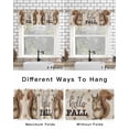 thumbnail image 6 of Squirrel Hello Fall Kitchen Curtain Valances for Windows Farmhouse Short Curtains, Maple Leaf Thanksgiving Rustic Rod Pocket Valance Curtain for Bedroom Cafe Living Room 54"x18", 6 of 8