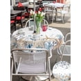 thumbnail image 5 of Outdoor Tablecloths with Umbrella Hole & Zipper, Blue Beige Coastal Round Tablecloths 60 Inch, Beach Starfish Summer Eucalyptus Waterproof Table Cloth, Patio/Pool/Picnic Table Covers, 5 of 8