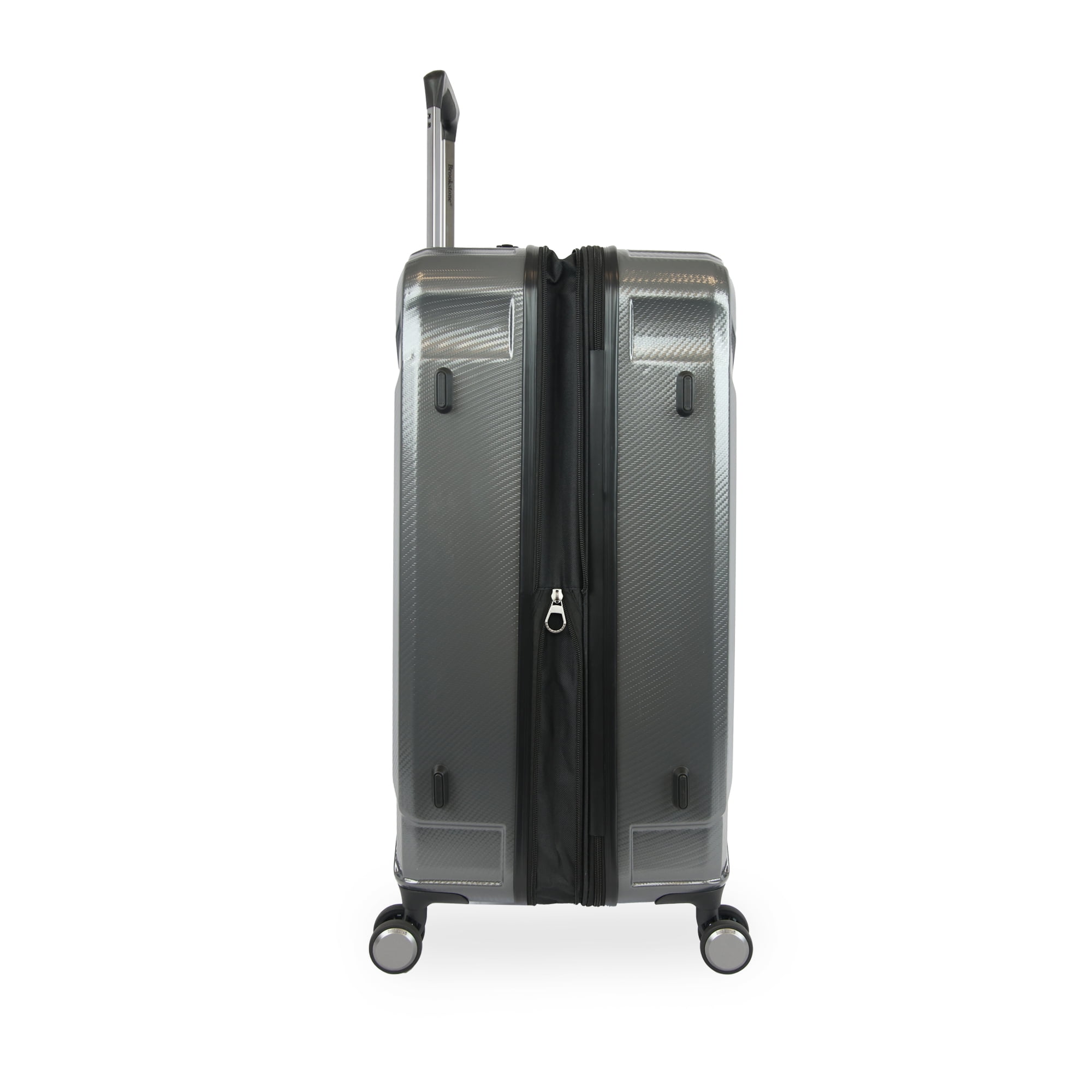 Brookstone Keane 29" Hardside Large Checked Expandable Spinner Luggage for Travel, Charcoal