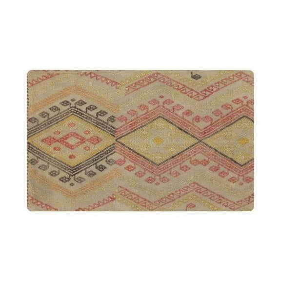 Pasargad Home Vintage 15" x 24" Wool Accent Pillow Cover in Multi-Color