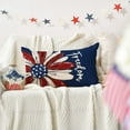 thumbnail image 4 of 4th of July Freedom Throw Pillow Cover, 12 x 20 Inch Patriotic Memorial Day America Stars Blue Cushion Case for Sofa Couch, 4 of 6