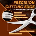 thumbnail image 4 of Kitchen Scissors Set Silver - Stainless Steel Kitchen Shear, Sharp Meat Scissors Dishwasher Safe, Heavy Duty Poultry Shears, Japanese Cooking Scissor for Food, Chicken Bones, and Turkey, 4 of 7