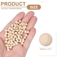 thumbnail image 2 of Uxcell 100 Pcs Bolas de Madera, 0.2 Pulgadas(6mm) Bolas de Madera Natural Sin Terminar, Media Esfera de Madera para Pintura Proyectos de Artesanía Decoración de Fiestas, Color Madera, 2 of 6