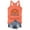 Orange, variant on Wang6 Women Workout Tank Tops Plus Size Racerback Crew Neck Summer Tops Trendy Loose Fit Sleeveless Graphic T Shirts Tees Orange XL