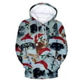 thumbnail image 1 of Pull de Noël Décontracté pour Hommes Mode Impression Numérique en Polaire à Capuche, 1 of 5