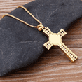 thumbnail image 6 of Fashion Charm Chain Crystal CZ 14K Yellow Gold Necklace For Women Jewelry Gifts Classic Cross Pendant Necklace Accessories, 6 of 6