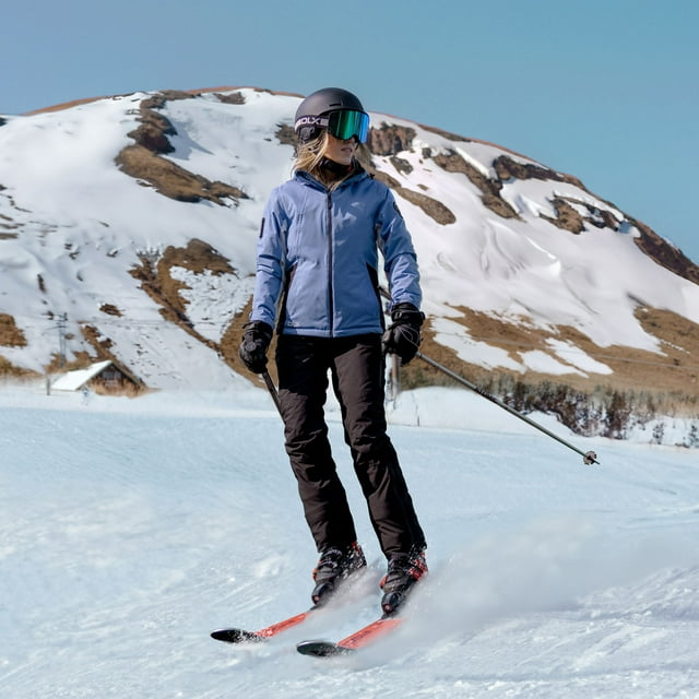 DLX Veste de Ski Femme Ajustée avec Rembourrage en Duvet et Capuche Zippée - Dolores