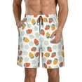 thumbnail image 2 of Uemuo Floral Strawberr Pattern Men's Swim Trunks Hawaiian Beach Bathing Suit Swimsuits Beach Quick-Dry Shorts with Pockets-Large, 2 of 9