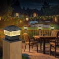 thumbnail image 6 of Involux LED Solar Powered Post Light Outdoor, Single Modern Deck Fence Cap Light for 4x4 6x6 Posts Waterproof 50 Lumen 3 Modes 1 Pack Black Mailbox Address Sign Post Light IL0111-08, 6 of 9