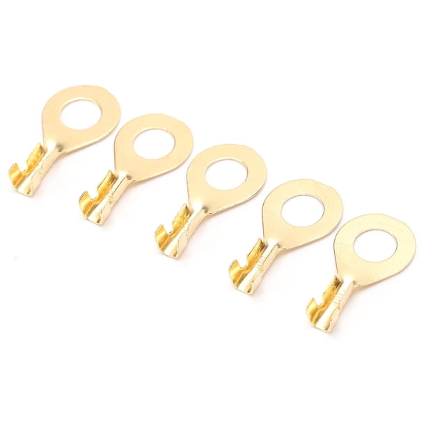 Anillo 100 Piezas Terminal De Anillo De Terminal De Cable Prensado En Frío Conector De Cable De Batería De Extremo De Engarzado M6 6,2 Mm