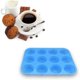 thumbnail image 3 of Galaxy 12-cup silicone muffin tin, 2-pack, non-stick baking pan (blue), 3 of 5