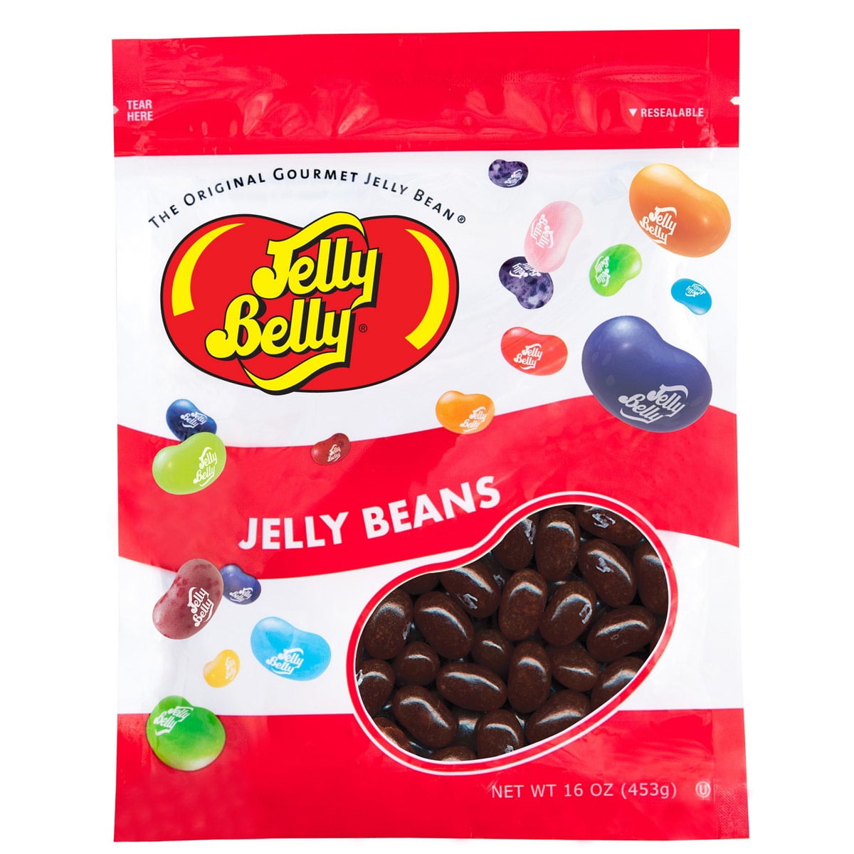 JELLY BELLY A&W® Root Beer Jelly Beans, Genuine, Official, Fresh from the Source, 16 oz (1 lb) Resealable Bag