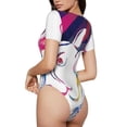 thumbnail image 3 of Lsque Colorful Bulldog Women's Crew Neck Short Sleeve Bodysuit Basic T Shirts Tops Onesie Adult Cute Pajama-XX-Large, 3 of 8