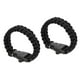 thumbnail image 1 of Pulseras de paracord de supervivencia Uxcell, paquete de 2, pulsera trenzada de paracord, negra, 1 of 5