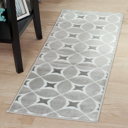 Somerset Home Jane Area Rug, Grey and White, 1'8" x 5'