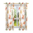 thumbnail image 7 of Yayeee Window Curtains Light Filtering 63"x42" Grommet Panel Pair Home Living Room Decor, Beige Autumn Leaves, 7 of 7
