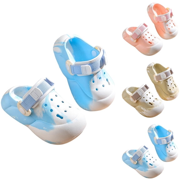 CAIXIA Garden Shoes For Boys Color Changing Kids Sneakers For Boys And Girls Thick Sole Beach Garden Shoes Indoor Outdoor Family Slides Toddler Children Slippers,Blue
