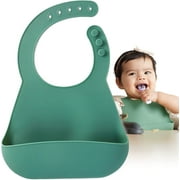 Silicone Bib for Babies & Toddlers | Waterproof, Adjustable, BPA Free 100% Food Grade Silicone | Self Feeding, Unisex