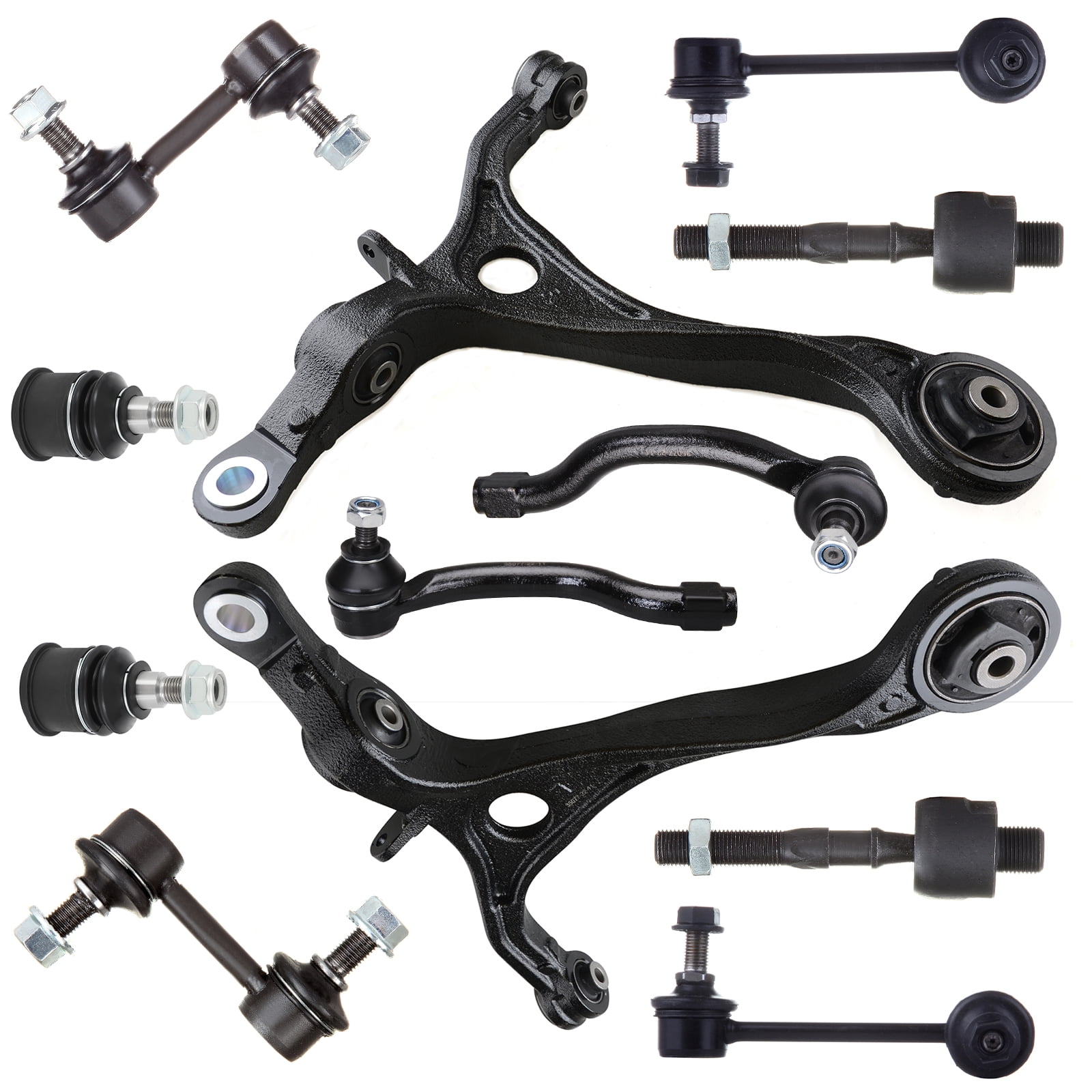 ECCPP - 12PC Lower Control Arm and Ball Joint Tie Rod End Sway Bar End Link - Compatible with 2004-2006 for Acura TL Suspension Kit