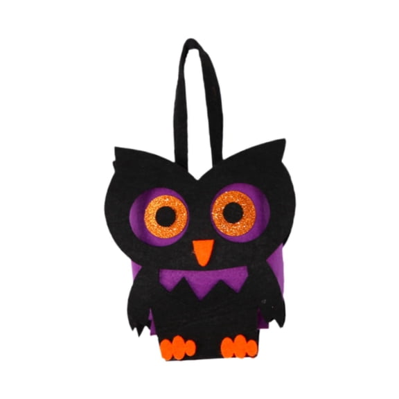GUOOL Halloween Candy Bag Candy Bucket Tote Halloween Decor Creative, Party Favors, Storage Lightweight Non Woven Tote Bag for Home Owl