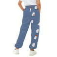 thumbnail image 3 of XQYLOS Halloween Sweatpants for Teen Girls Pumpkin Graphic Baggy Wide Leg Pants Elastic Waist Joggers Cotton Long Trousers Comfort Fit Holiday Theme Cozy Party Style, 3 of 5