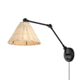 thumbnail image 4 of SAFAVIEH Solado LED Natural Metal Wall Sconce with Natural Shade, Set of 2, 4 of 9
