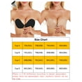 thumbnail image 2 of PULLIMORE 2 Pairs Push Up Adhesive Bra Reusable Backless Sticky Bras for Backless Wedding String Dress (Cup D, Black+Skin), 2 of 10