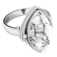 thumbnail image 3 of 925 Sterling Silver Women Jewelry Natural Howlite Ring, 3 of 10