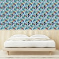 thumbnail image 3 of Ambesonne Exotic Birds Peel & Stick Wallpaper for Home, Toucan Flamingo Floral, 13"x100", Sky Blue Multicolor, 3 of 5