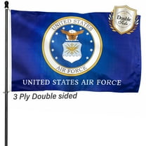 DANF Military Flag for US Air Force USAF Double Sided 3 Ply 3x5 Outdoor Banner, Heavy Duty Double Stitched Vivid Color Decoration with Brass Grommets
