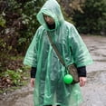 thumbnail image 4 of CSStudio Portable Disposable Raincoat Ball Keychain, PE Waterproof Emergency Rain Poncho with Hook for Backpack, Compact Outdoor Rain Gear for Travel Camping Hiking, Single Unit, 4 of 6