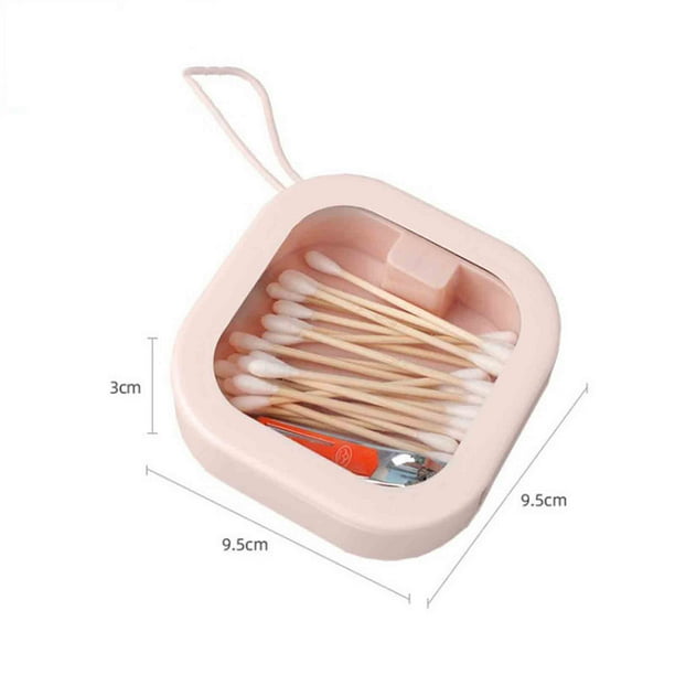 Xihbxyly Joyero Portátil de Viaje con Botón Pulsador, a Prueba de Fugas y Ligero, Multiusos para Pinzas para El Cabello, Cosméticos y Artículos de Oficina. Tamaño Compacto: 9,9 X 9,9 X 3,1 Cm.