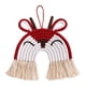 thumbnail image 1 of Decoración de pared de arcoíris con animales de macramé para colgar en la pared, adorno tejido a mano para habitación Ciervo rojo, 1 of 8