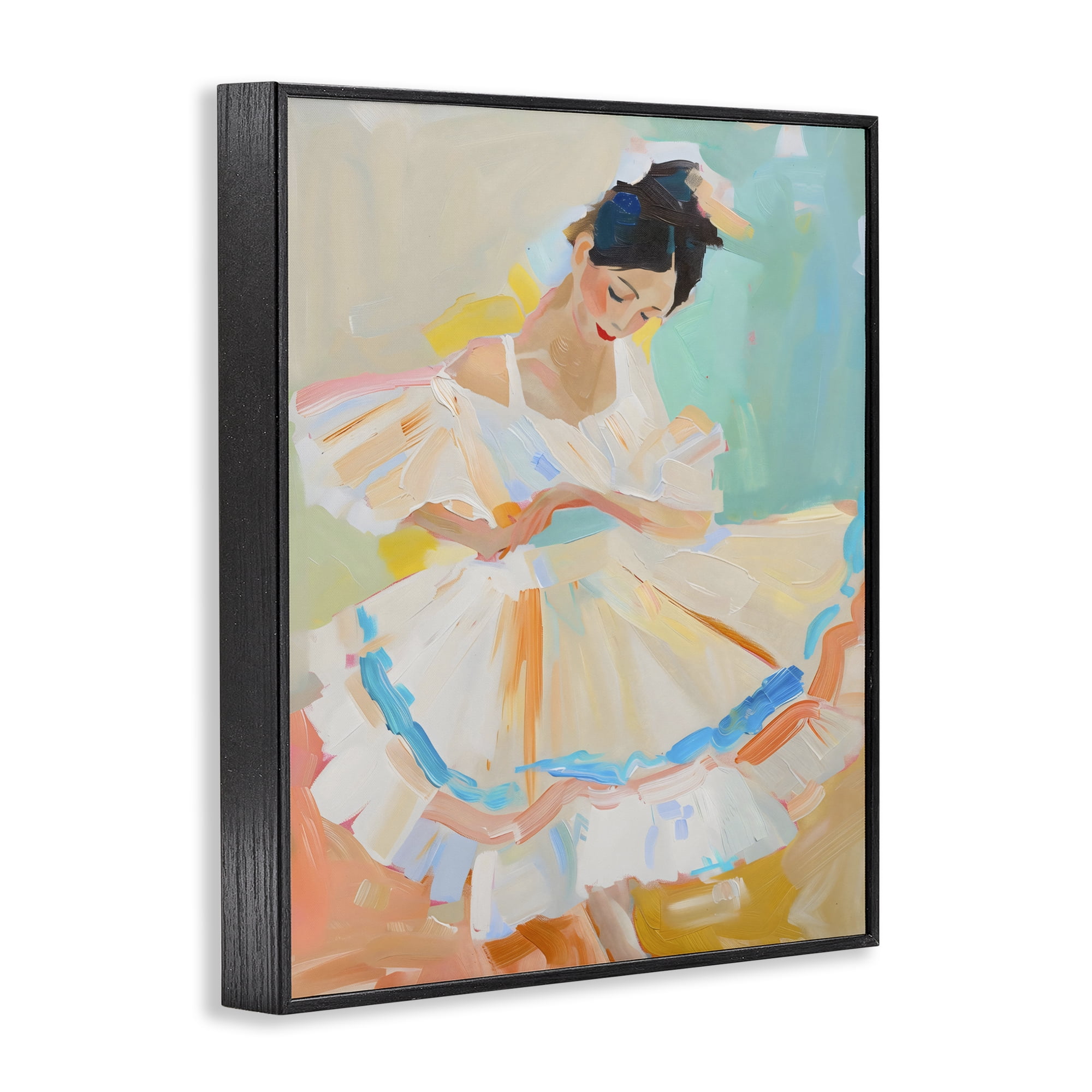Stupell Industries Dancer with Flowing Dress Black Framed Giclee Art, design by The Prints Vibe