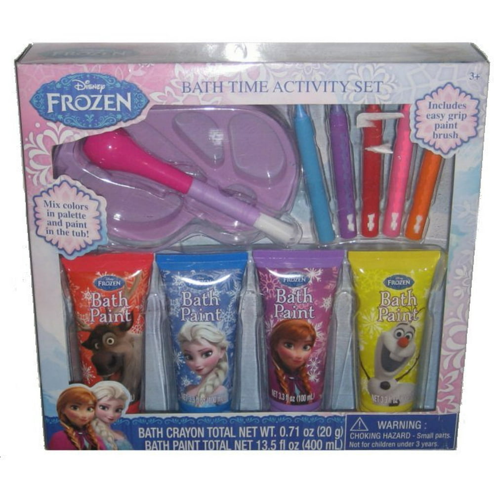 Disney Frozen Bath Time Crayon Paint Brush Activity Set
