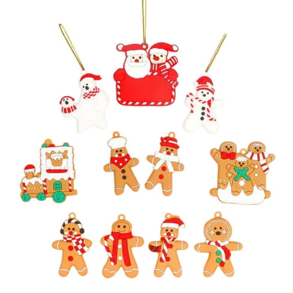 Christmas Decoration Gingerbread Man Christmas Tree Ornaments Hanging Pendant Xmas Cute Funny Kid Gift Decor